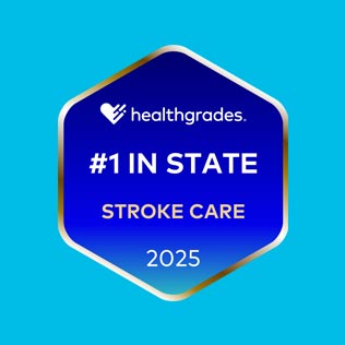Healthgrades 2025 1 in State Stroke Care